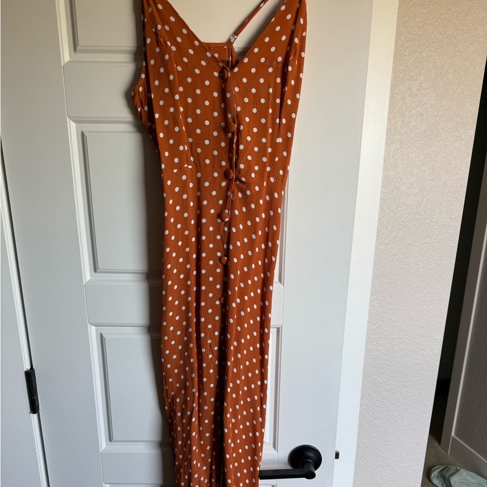 Reformation Orange Polka Dot Dress